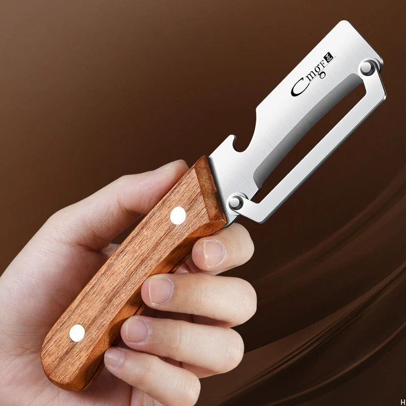 Stainless Steel Peeler With Wooden Handle For Fruits And Vegetables 1