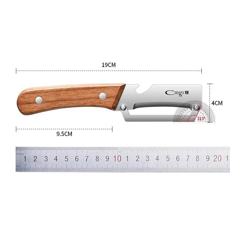 Stainless Steel Peeler With Wooden Handle For Fruits And Vegetables 4