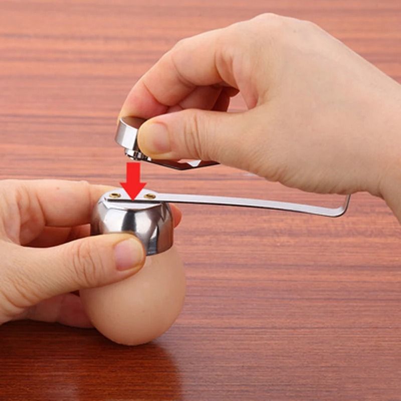 Stainless Steel Egg Topper Cutter Metal Egg Scissors Boiled Raw Egg Opener 4