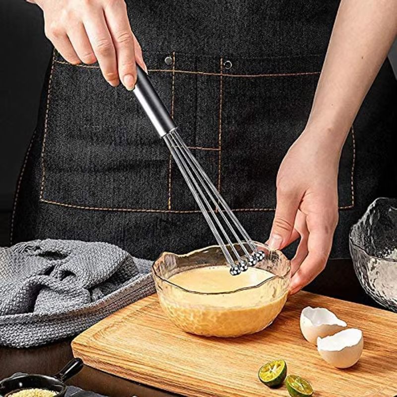 Stainless Steel Ball Whisk Manual Mixer Kitchen Wire Egg Whisk 2