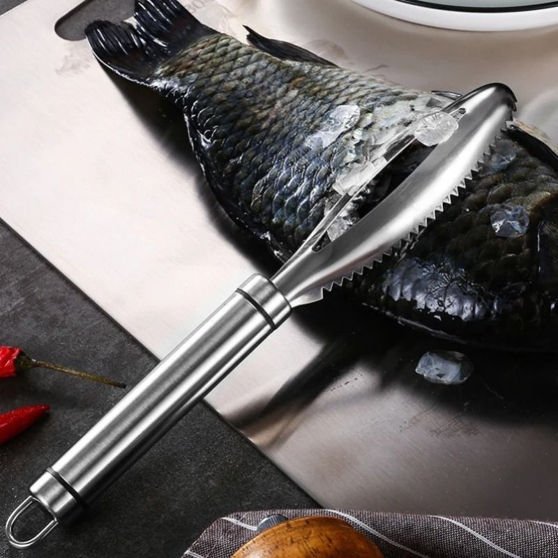Stainless Steel Fish Scale Scraper and Bone Tweezers Set