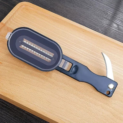 Fish Skin Brush Scraping Tool Fish Scale Remover And Gutting Knife Seafood Cleaning Tool 3