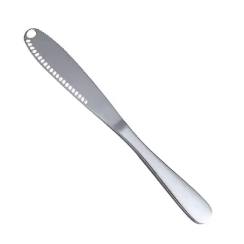 Stainless Steel Butter Knife With Holes 3 In 1 Spreader For Cheese Cream And Bread 2