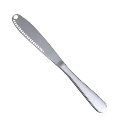 Stainless Steel Butter Knife With Holes 3 In 1 Spreader For Cheese Cream And Bread 2