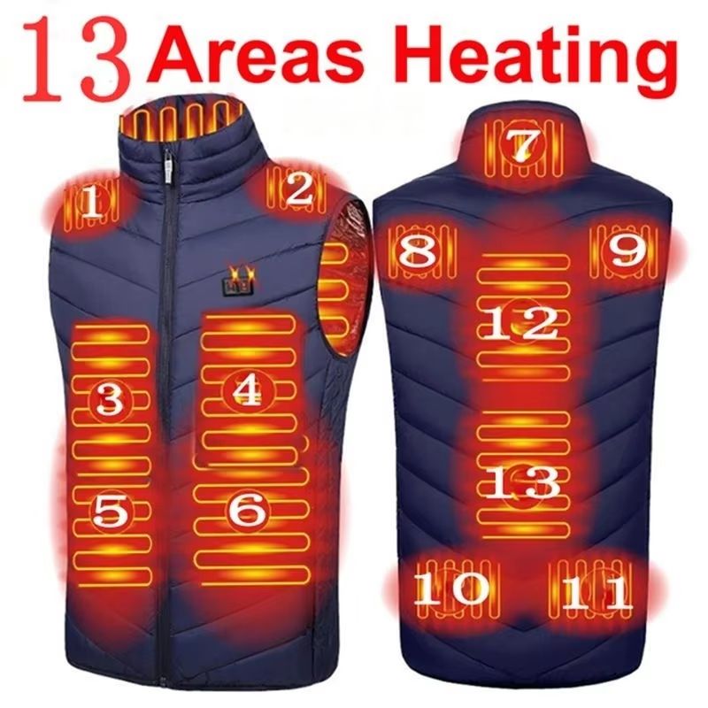 USB Heated Vest Electric Bodywarmer For Men  Women With Adjustable Zones 9