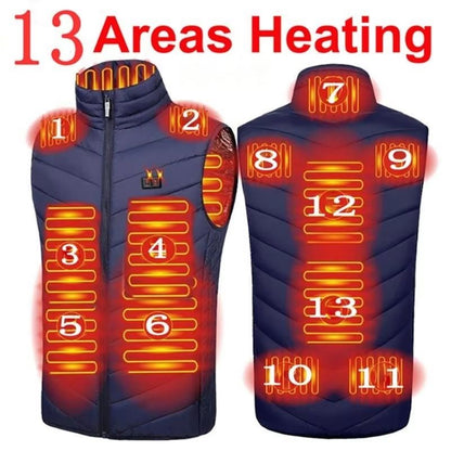 USB Heated Vest Electric Bodywarmer For Men  Women With Adjustable Zones 9