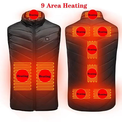 USB Heated Vest Electric Bodywarmer For Men  Women With Adjustable Zones 7