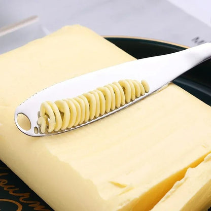 Stainless Steel Butter Knife with Holes 3 in 1 Spreader for Cheese Cream and Bread