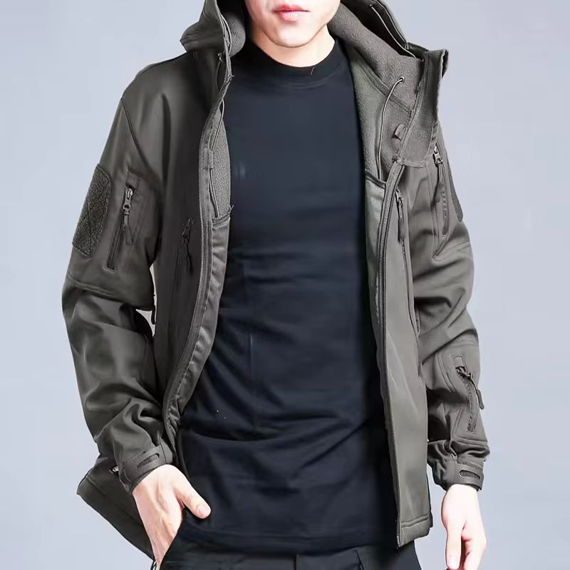 Mens Winter Autumn Waterproof Fleecelined Softshell Jacket M5XL 3