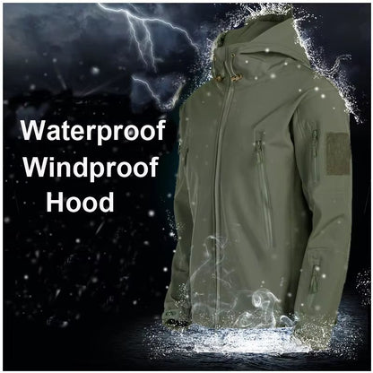 Mens Winter Autumn Waterproof Fleecelined Softshell Jacket M5XL 4