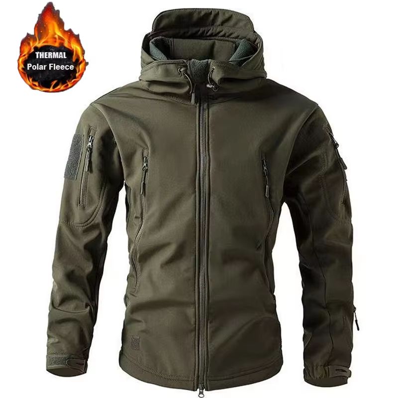 Mens Winter Autumn Waterproof Fleecelined Softshell Jacket M5XL 7