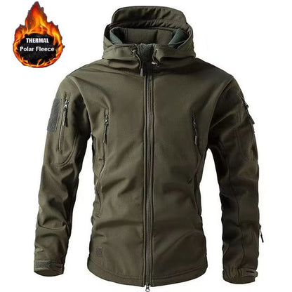 Mens Winter Autumn Waterproof Fleecelined Softshell Jacket M5XL 7