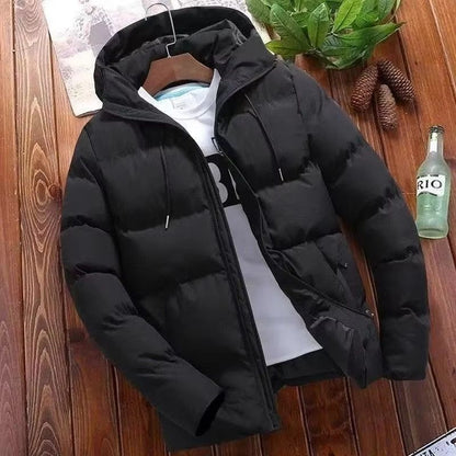 Mens Winter Hooded CottonPadded Windproof Casual Coat LooseFit Plus Size 6XL 9