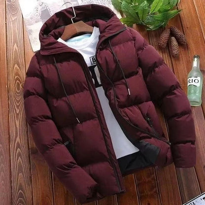 Mens Winter Hooded CottonPadded Windproof Casual Coat LooseFit Plus Size 6XL 2