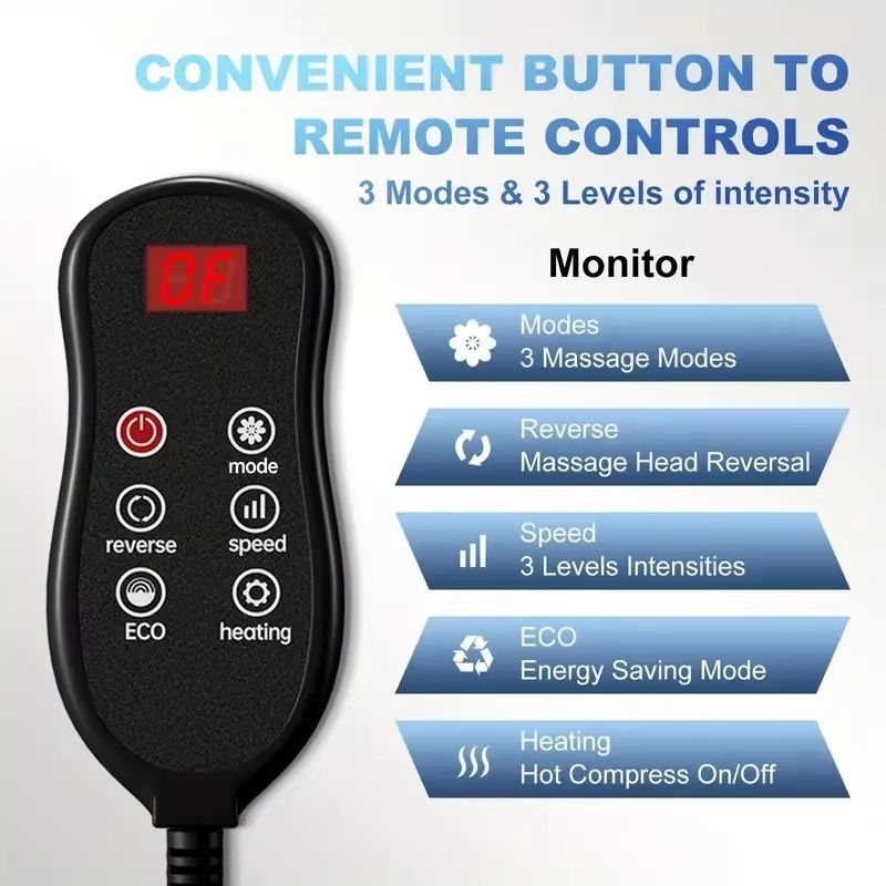 Extra Big Electric Foot Massager With Heat Shiatsu Leg And Calf Relaxer 4
