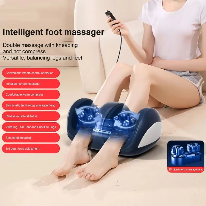 Extra Big Electric Foot Massager With Heat Shiatsu Leg And Calf Relaxer 7