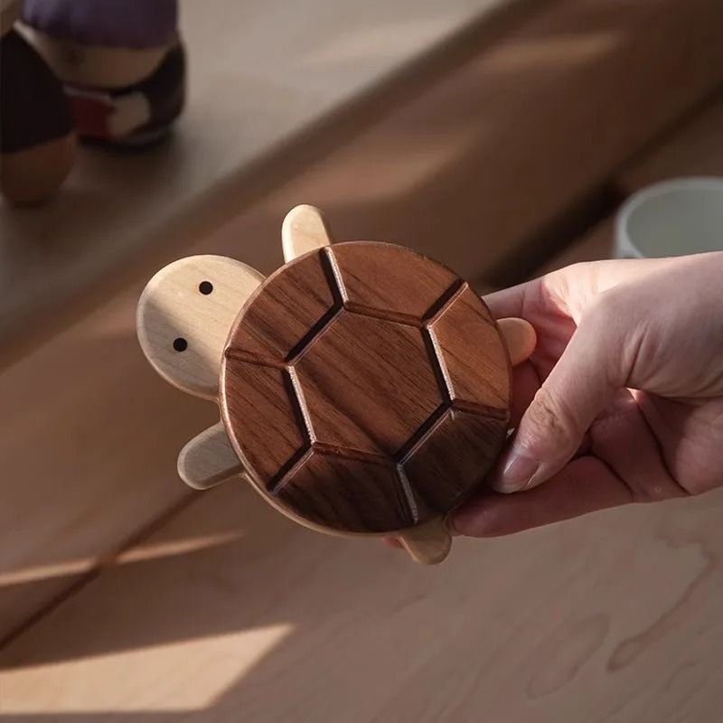 Turtle Shaped Solid Wood Insulation Mat For Kettles Tea Pots And Tableware 3