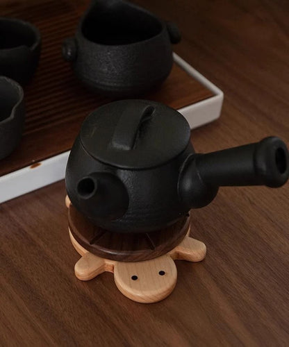 Turtle Shaped Solid Wood Insulation Mat For Kettles Tea Pots And Tableware 5