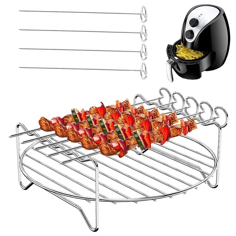 Stainless Steel Rack Tray and Steaming Racks Set for Air Fryer Oven and BBQ Grill