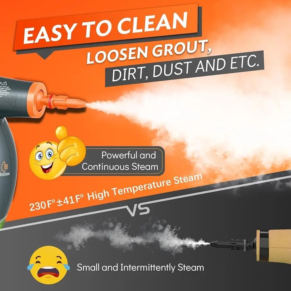 Powerful Handheld Steam Cleaner With Safety Lock And Detergent Container 3