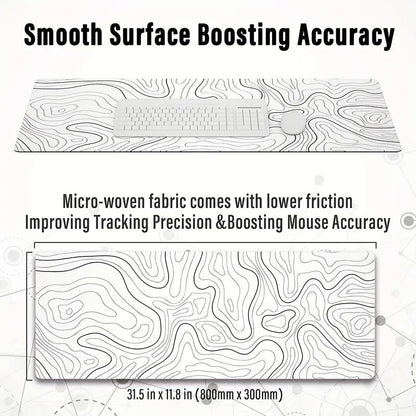 Large Mouse Pads For Desk, Extended Mouse Pad, Gaming Mouse Pad, Mouse Pad With Stitched Edges And Non Slip Rubber Base