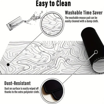 Large Mouse Pads For Desk, Extended Mouse Pad, Gaming Mouse Pad, Mouse Pad With Stitched Edges And Non Slip Rubber Base
