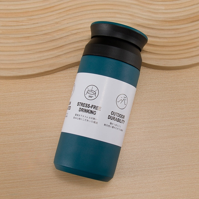 Stainless Steel Insulated Water Bottle, Thermal Tumbler Coffee Mug, Vacuum Flask Portable Hot Cold Cup