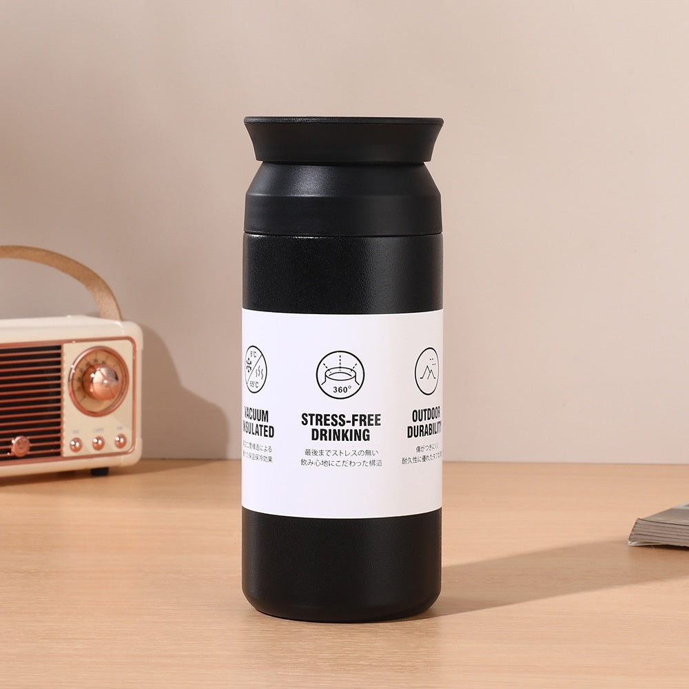 Stainless Steel Insulated Water Bottle, Thermal Tumbler Coffee Mug, Vacuum Flask Portable Hot Cold Cup