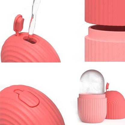 Ice Ball Face Massager Contouring, Silicone Ice Cube Trays Beauty Lifting, Eye Roller Facial Treatment Reduce Acne Skin