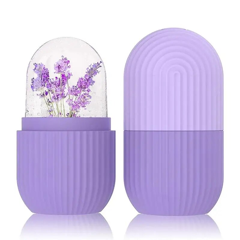 Ice Ball Face Massager Contouring, Silicone Ice Cube Trays Beauty Lifting, Eye Roller Facial Treatment Reduce Acne Skin