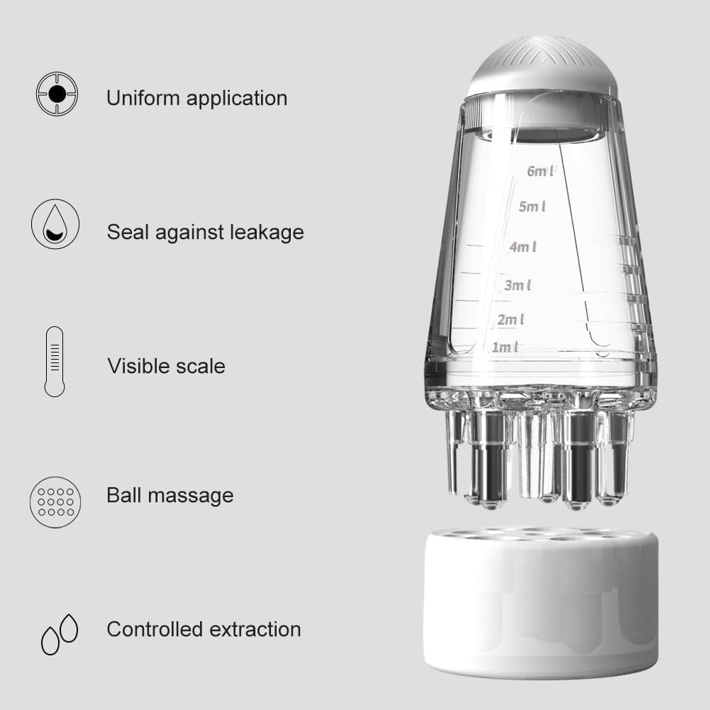 Roller Ball Brush Hair Growth Device, Scalp Applicator Mini Head Massager, Essential Oil Medicine Liquid Applicator
