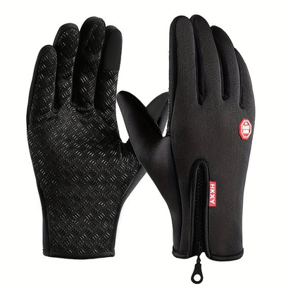Warm Outdoor Cycling Driving Motorcycle Winter Gloves For Men Women Touchscreen Non Slip Gloves Col 1