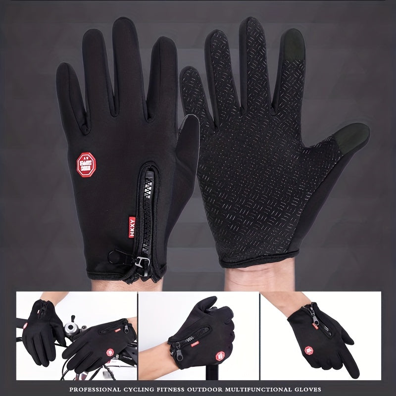 Warm Outdoor Cycling Driving Motorcycle Winter Gloves For Men Women Touchscreen Non Slip Gloves Col 3