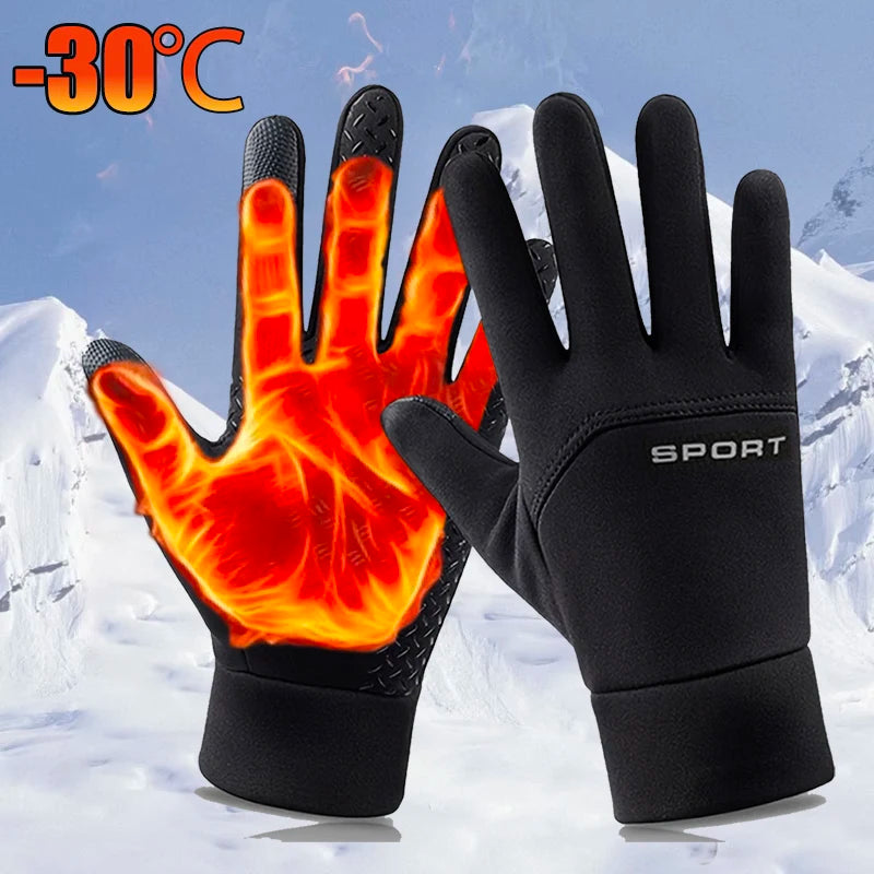 Touch Screen Winter Warm Gloves, Cold-proof Cycling Gloves, Men's Women's Running Hiking Skiing Gloves