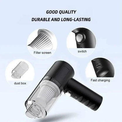 Wireless Vacuum Cleaner Dual Use for Home and Car, Portable Wireless Car Vacuum Cleaner, High Power Vacuum Cleaner