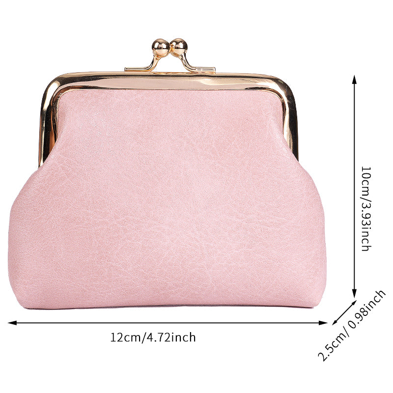 Short Purse Buckle Candy New Retro Purse Ladies Change Purse Colored Coin Purse 2