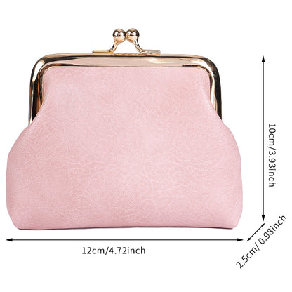 Short Purse Buckle Candy New Retro Purse Ladies Change Purse Colored Coin Purse 2