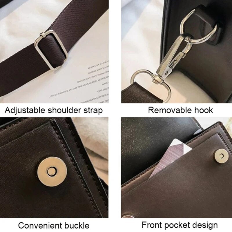 Bag For Women Travel Handle Handbag Classic Designer PU Leather Crossbody Ladies Small Flap Bag 1