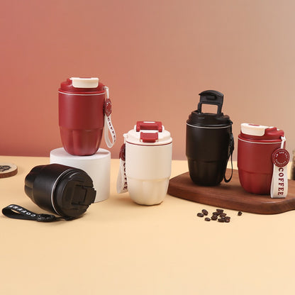 Drinkware Mini Stainless Steel Coffee Mug Small Capacity Simple Vacuum Flasks Portable Fashion Pump 1