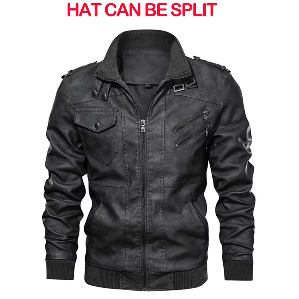 Ultimate Mens FauxLeather Biker Jacket  Casual Autumn Moto Style 1