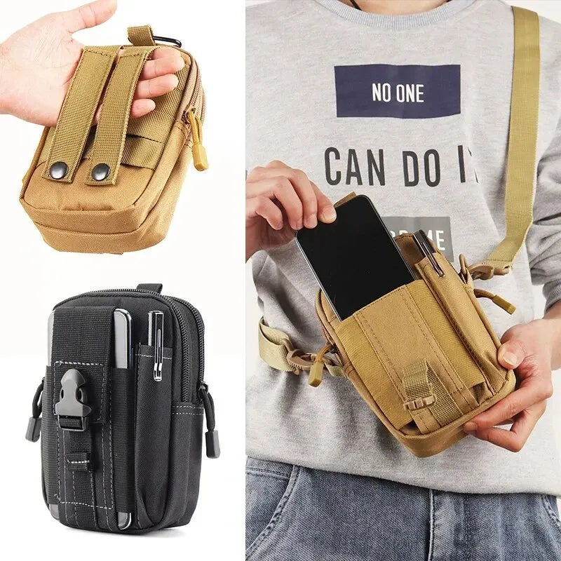 Tactical Military Pouch Outdoor Men Waist Pack Bag Waterproof Sport Hunting Belt Nylon Mobile Phone 2