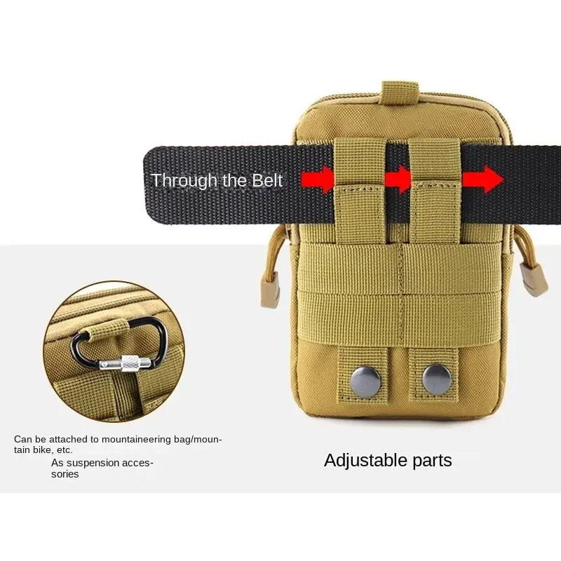 Tactical Military Pouch Outdoor Men Waist Pack Bag Waterproof Sport Hunting Belt Nylon Mobile Phone 4
