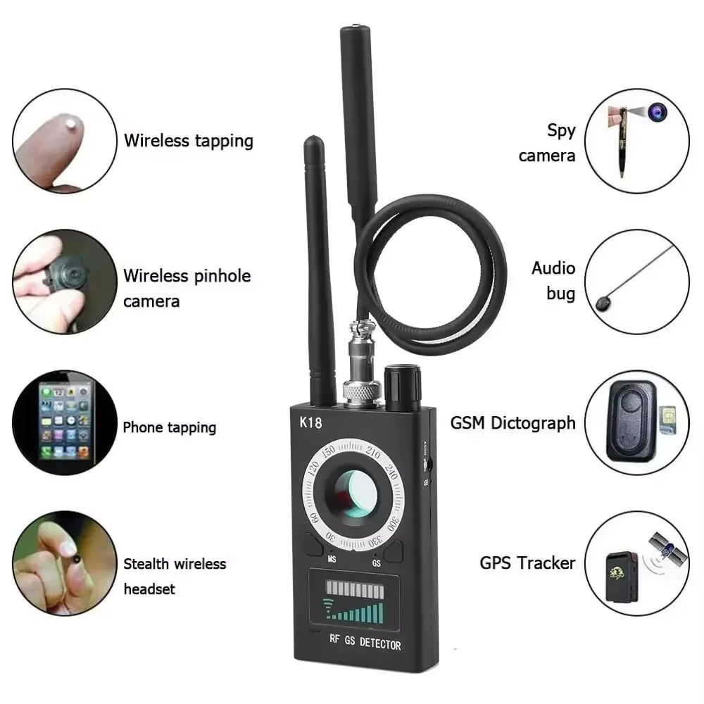 K18 Multi Function Anti Spy Hidden Camera And RF Signal Detector 5