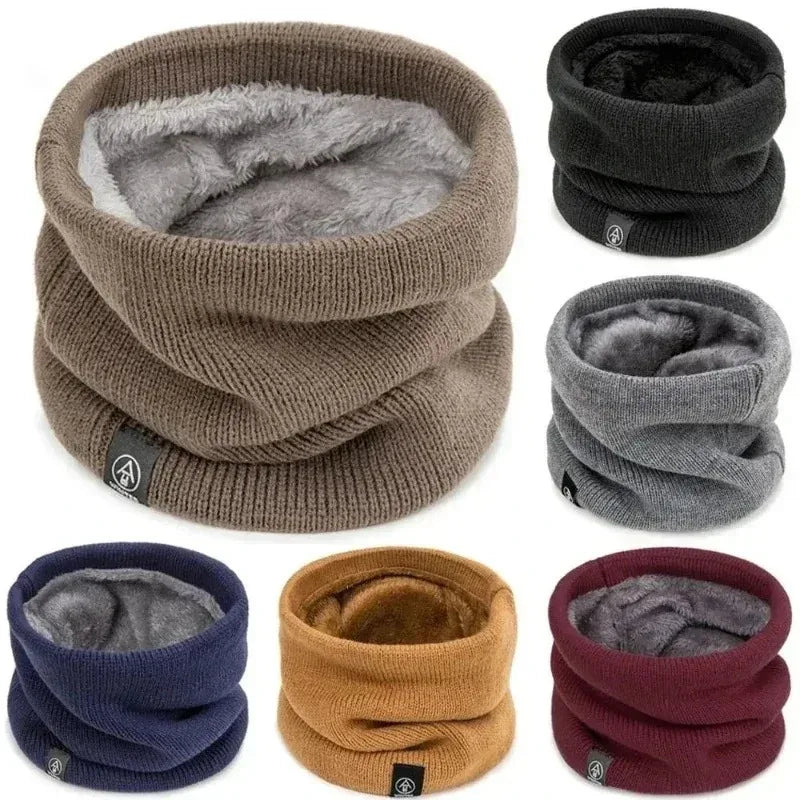 Thickened Plush Warm Knitted Scarf Winter Neck Gaiter Coldproof Tube Scarf Windproof Outdoor Sport  1