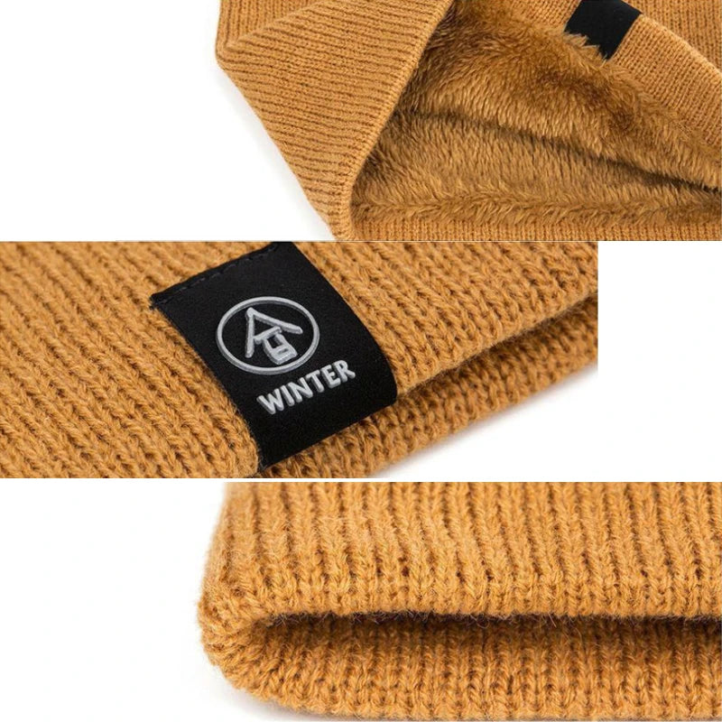 Thickened Plush Warm Knitted Scarf Winter Neck Gaiter Coldproof Tube Scarf Windproof Outdoor Sport  3