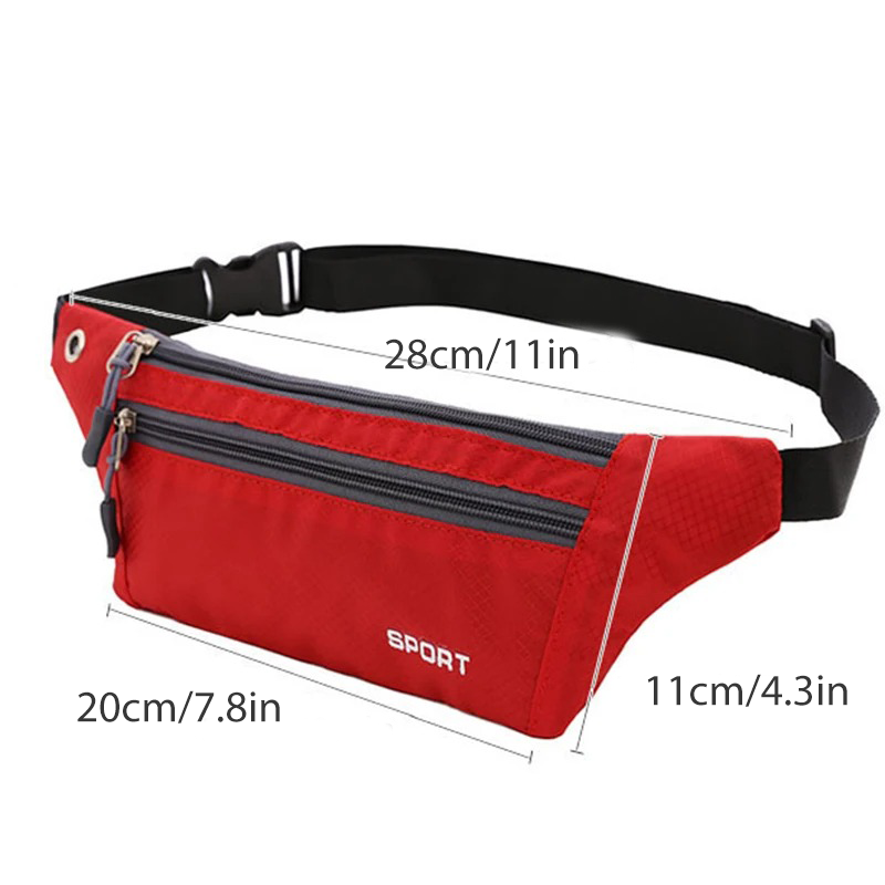Nylon Chest Pack For Women Phone Bags Pocket Casual Men Waist Bag Running Belt Sports Bag Multifunc 1