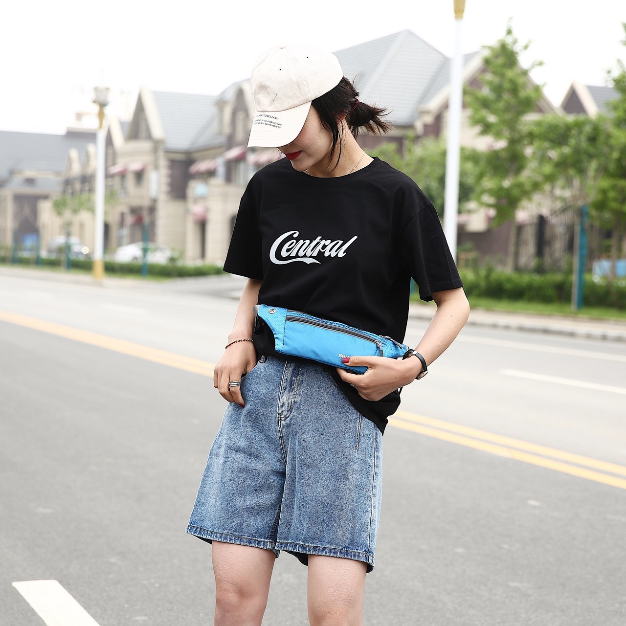 Nylon Chest Pack For Women Phone Bags Pocket Casual Men Waist Bag Running Belt Sports Bag Multifunc 8