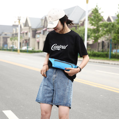 Nylon Chest Pack For Women Phone Bags Pocket Casual Men Waist Bag Running Belt Sports Bag Multifunc 8
