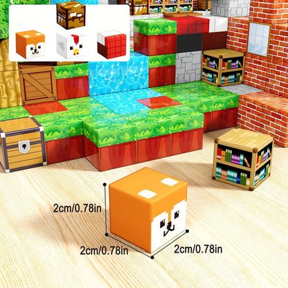 Magnetic Mine World Building Cube Set For Kids 1