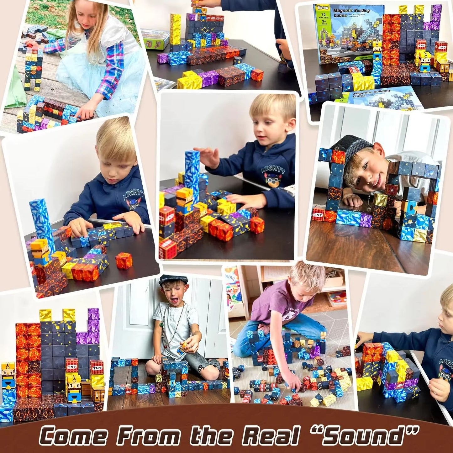 Magnetic Mine World Building Cube Set For Kids 5